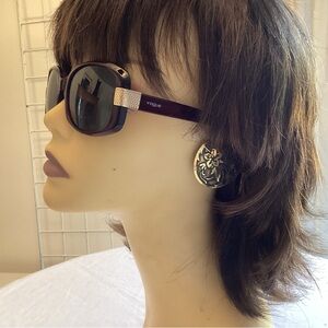 Vintage Floral Disc Earrings